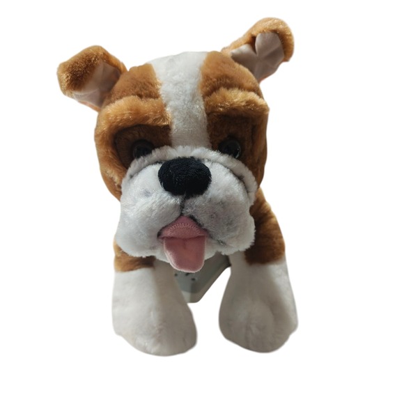 Build A Bear Bulldog Plush Stuffed Animal Brown White Puppy Dog BAB Toy - Picture 1 of 4
